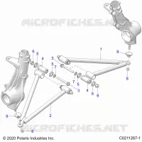 SUSPENSION, A-ARM AND STREBE MOUNTING