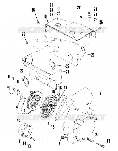 RÃŒCKZUG STARTER AND BLOWER HOUSING (SS) (4910951095028A)