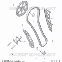 CAM CHAIN AND TENSIONER
