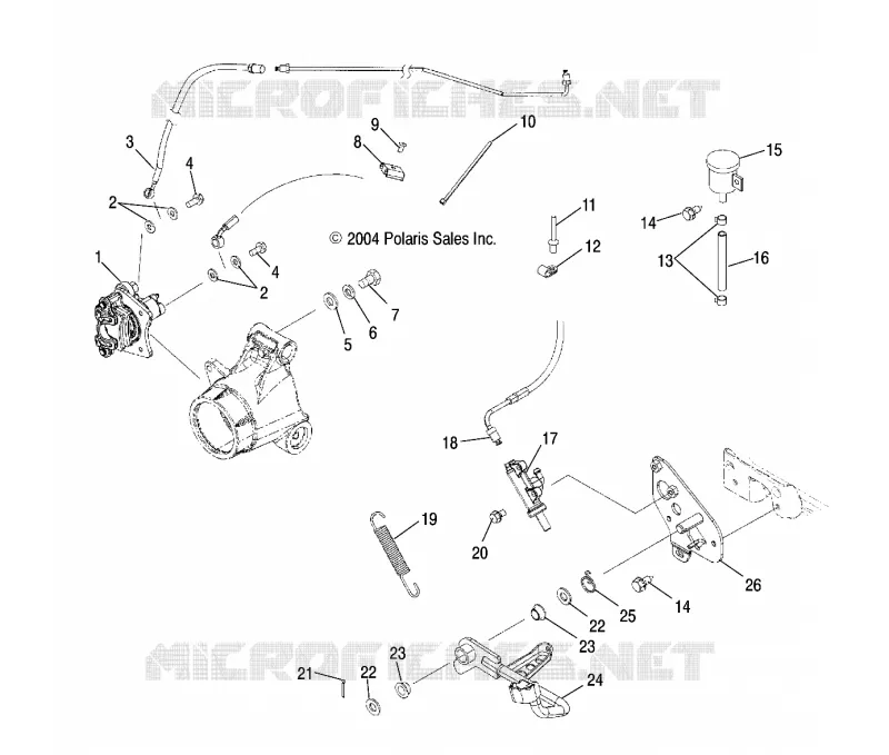 MASTER CYLINDER, REAR AND FOOT PEDAL