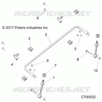 SUSPENSION, FRONT STABILISATORSTANGE