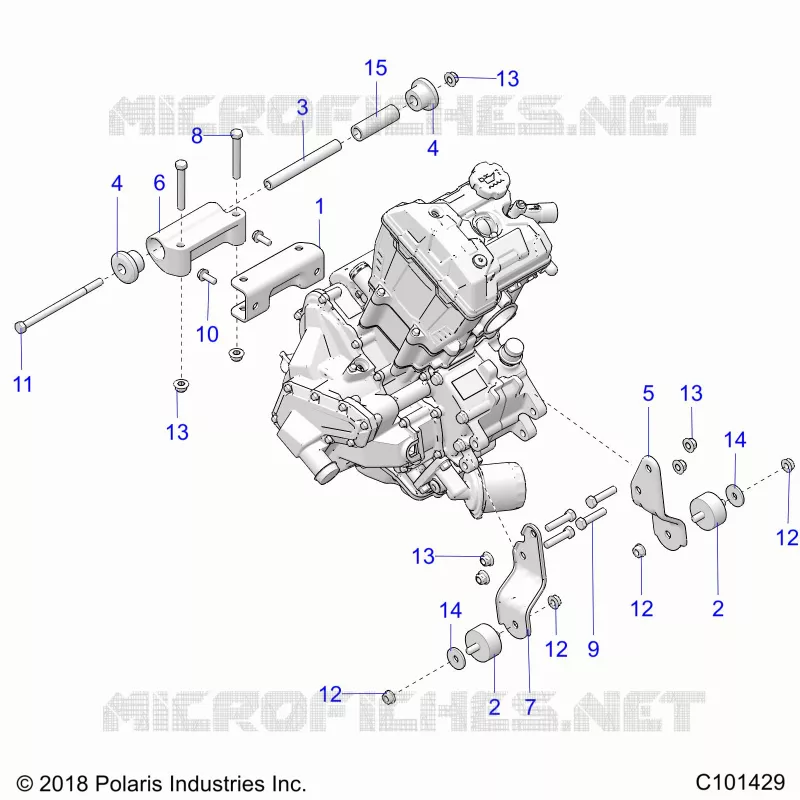 MOTOR, MOUNTING & LONG BLOCK