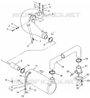 ABGASSYSTEM SLT 700 B964166 and Intl. SLT 700 I964166 (4933923392B004)