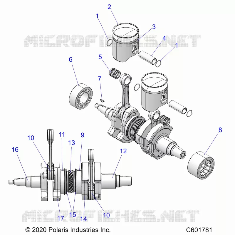 ENGINE, PISTON AND KURBELWELLE
