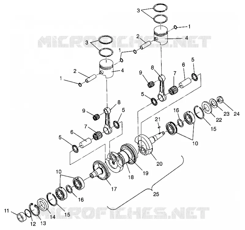 KURBELWELLE   KOLBEN SL 700 B964066 AND INTL. SL 700 I964066 (4935633563C004)