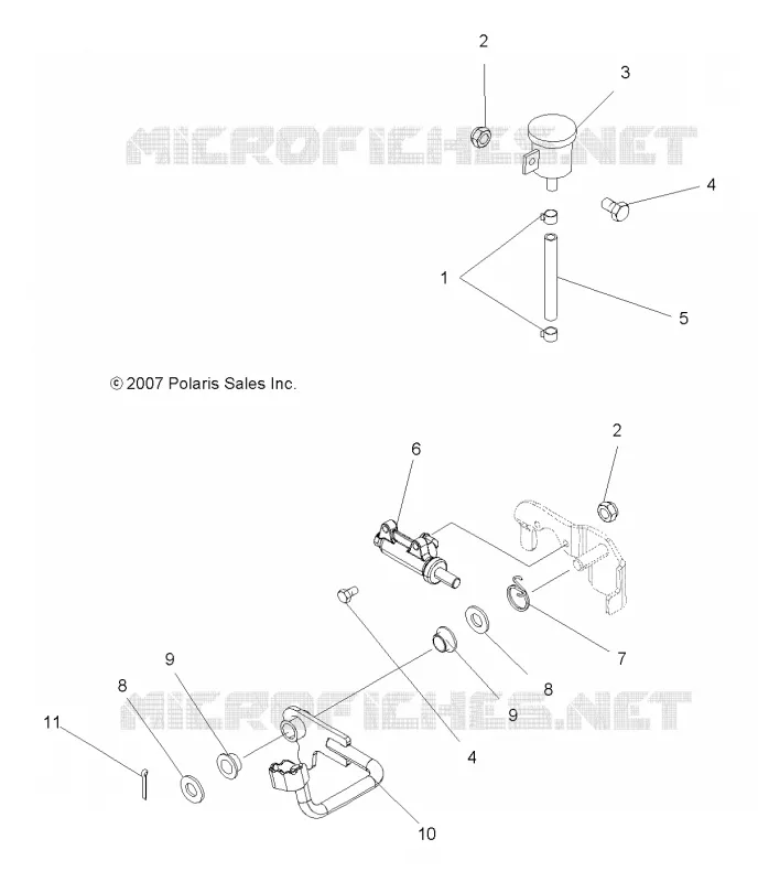 BREMSES, PEDAL AND REAR MASTER CYLINDER