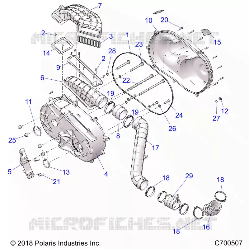 ANTRIEB, CLUTCH COVER AND DUCTING