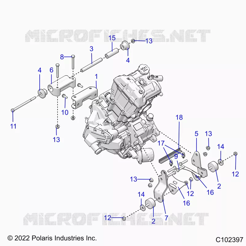 MOTOR, MOUNTING & LONG BLOCK