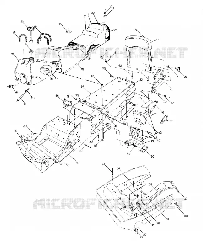 CHASSIS AND SITZ SUPERTRAK UPDATED 2/90 (4917131713001A)