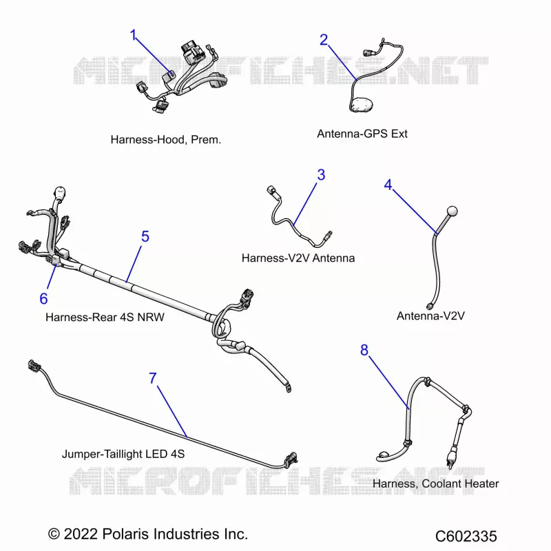 ELEKTRIC, WIRE HARNESSES, HOOD/JUMPERS, GPS