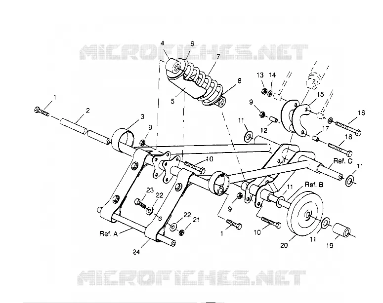 FRONT Drehmomentarm 440 0952760, 440 SKS 0952560,  and EUROPEAN 440 S (4929032903B013)