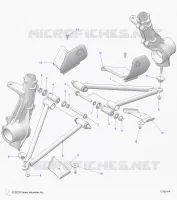 SUSPENSION, A-ARM AND STREBE MOUNTING