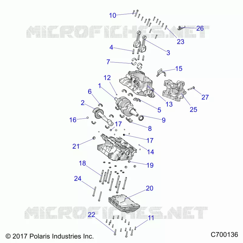 ENGINE, CRANKCASE AND KURBELWELLE
