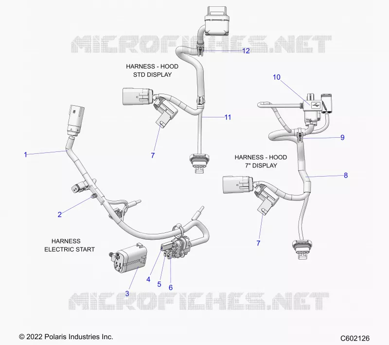 ELEKTRIC, WIRE HARNESS, HOOD, ELECTRIC START