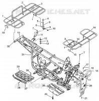 BUMPER / GEPÄCHTRÄGER MOUNTING MAGNUM 2X4 W97AA42A (4940704070A007)