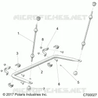 SUSPENSION, REAR STABILISATORSTANGE