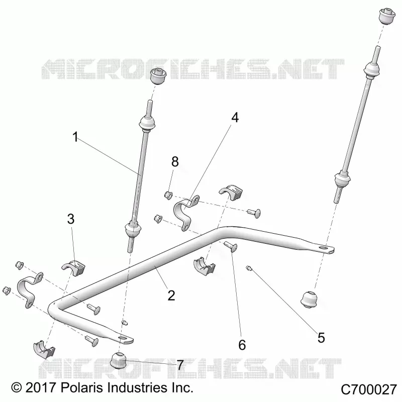 SUSPENSION, REAR STABILISATORSTANGE