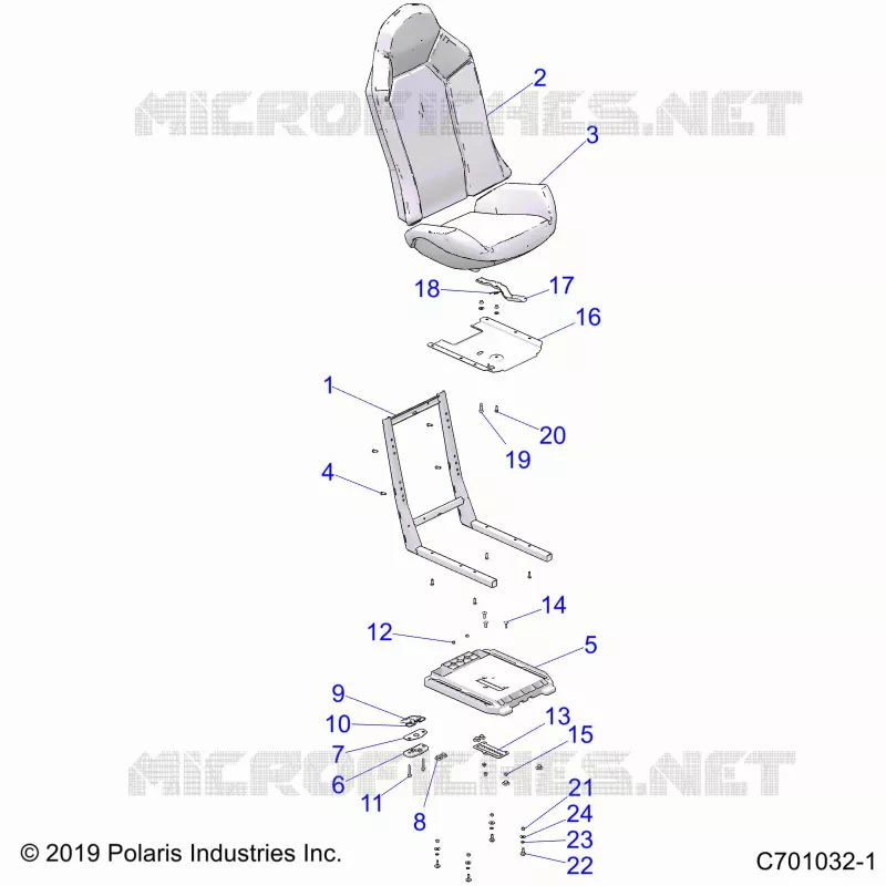 SITZ ASM. AND SLIDER