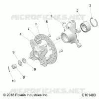 FRONT SUSPENSION HUB AND STEERING KNUCKLE- A22SGE95FN/S95CN/S95FN (C101483)
