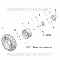 RADS, FRONT TIRE AND BRAKE DISC