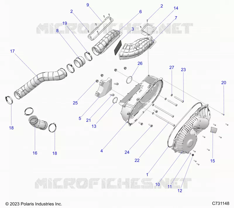 ANTRIEB, CLUTCH COVER AND DUCTING