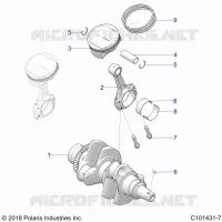 ENGINE, KURBELWELLE AND PISTON