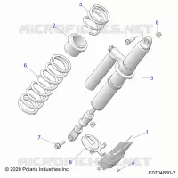 SUSPENSION, REAR SHOCK MOUNTING