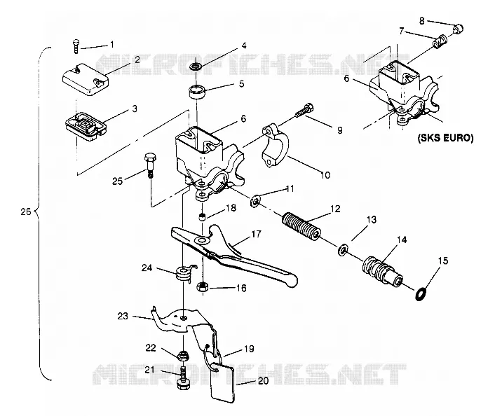 Hauptzylinderanordnung XLT 0950756, XLT SKS 0950556,  XLT SKS EURO E95055 (4928842884B012)
