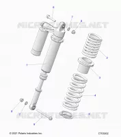SUSPENSION, REAR SHOCK MOUNTING