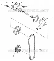 WASSERPUMPE 500 EFI SKS 0962574, 500 EFI RMK 0962974, and EUROPEAN 500 EFI S (4931983198C010)