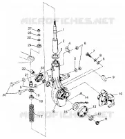 FRONT STREBE Magnum 4X4 W97AC42A, Swedish Magnum 4X4 S97AC42E and Norwegian (4940834083B002)