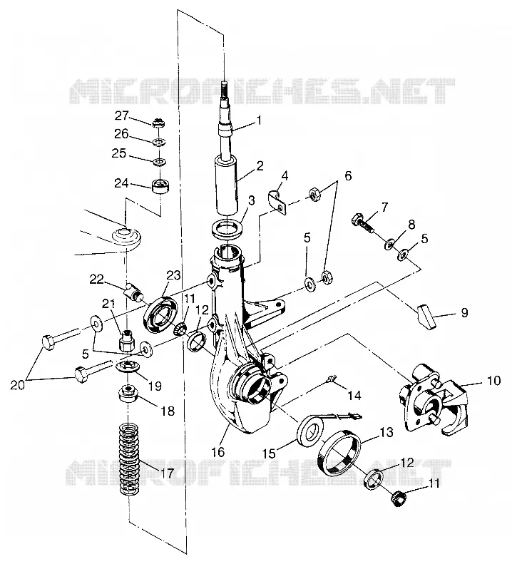 FRONT STREBE Magnum 4X4 W97AC42A, Swedish Magnum 4X4 S97AC42E and Norwegian (4940834083B002)
