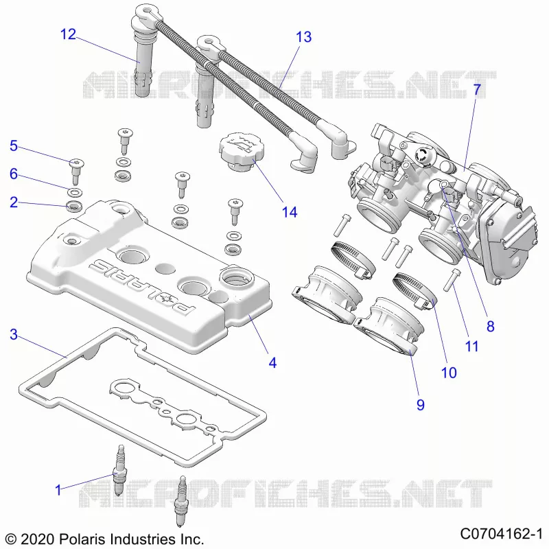 ENGINE, THROTTLE BODY AND VENTILDECKEL