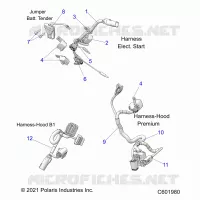 ELEKTRIC, WIRE HARNESS, HOOD, ELEC. START
