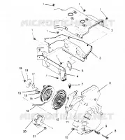 Gebläsegehäuse and  RÜCKZUG ANLASSER ASSEMBLY SPORT 0950443, SPORT TOURING 09 (4928822882D004)