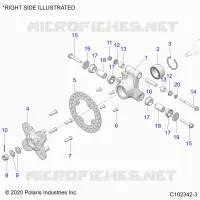 HINTERRADAUFHÃ„NGUNG HUB, CARRIER AND BRAKE DISC
