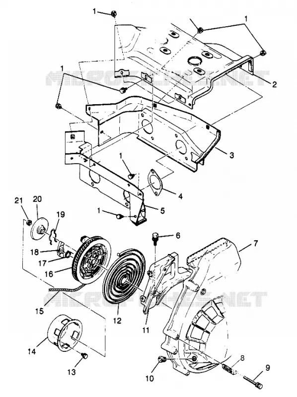 Gebläsegehäuse   RÜCKZUG ANLASSER TRAN SPORT 0970143 and EUROPEAN TRAN SPOR (4938293829C008)