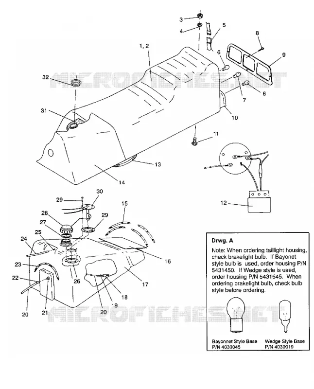 SITZ   GASBEHÄLTER ASSEMBLY CLASSIC TOURING / 0930865 (4922952295005A)