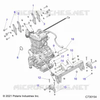 ENGINE, ÃŒBERTRAGUNG MOUNTING &amp; LONG BLOCK- R23M4U57B4/B9 (C730154)