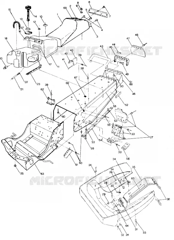CHASSIS AND SITZ SPORT, TRAIL, 400 AND 600 (4912701270001A)