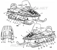 DECALS WIDETRAK LX 0982065 AND EUROPEAN WIDETRAK LX E982065 (4943884388A013)