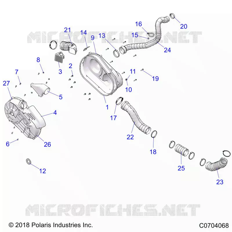 ANTRIEB, CLUTCH COVER AND DUCTING