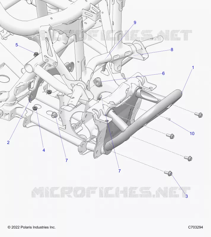 CHASSIS, MOUNTING, FRONT GEARCASE AND BUMPER VORNE
