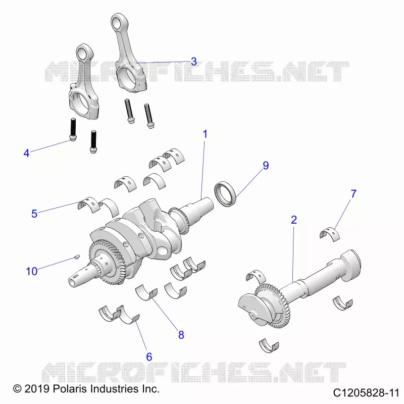 ENGINE, KURBELWELLE AND BEARINGS