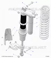 SUSPENSION, REAR SHOCK MOUNTING