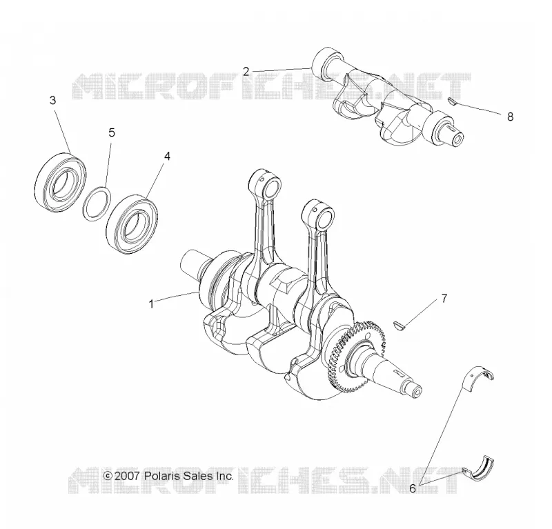 MOTOR, KURBELWELLE AND BALANCE SHAFT