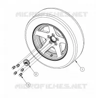 RADS, OPTIONEN, RAD, 14 INCH POLISHED ALUMINUM 5 BOLT