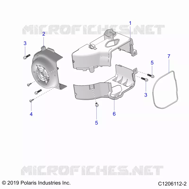 ENGINE, FAN COVER AND ABSCHIRMRAHMEN