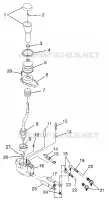 GEAR SELECTOR MAGNUM 4X4 W97AC42A,  SWEDISH MAGNUM 4X4 S97AC42E AND NORWEGI (4940834083C011)