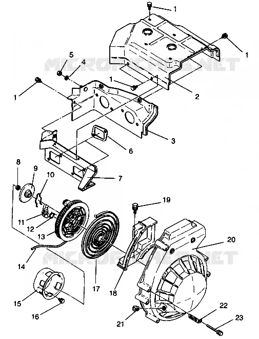 Gebläsegehäuse   RÜCKSTOSS ASSEMBLY LITE GT 0943133 and STARLITE GT 0943127 (49250125010044)